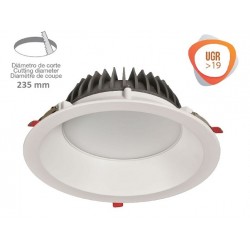 Downlight LED Redondo empotrar Blanco SMD 30W, corte 235mm, UGR19